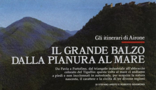 Via del sale, da Montalto Pavese a Portofino